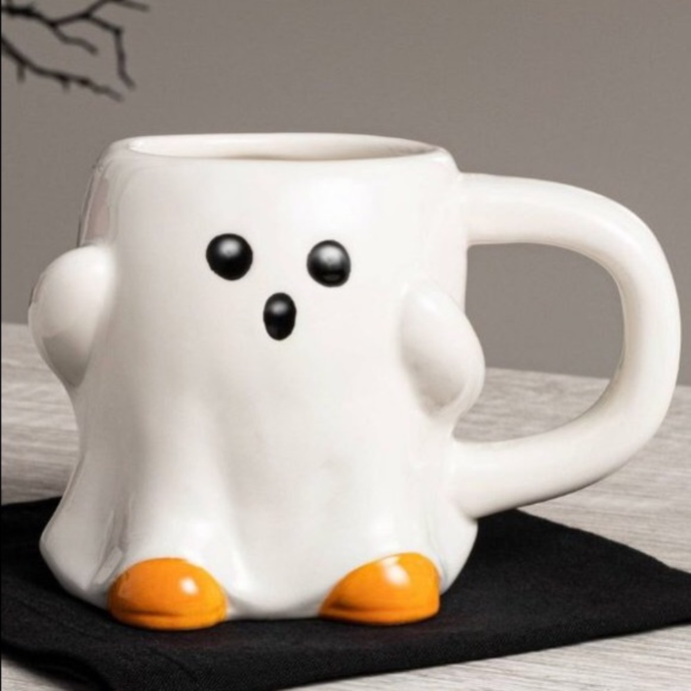 Hyde & Eek Earthenware Ghost Mug 11 oz.